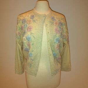 1950s Beaded Sweater